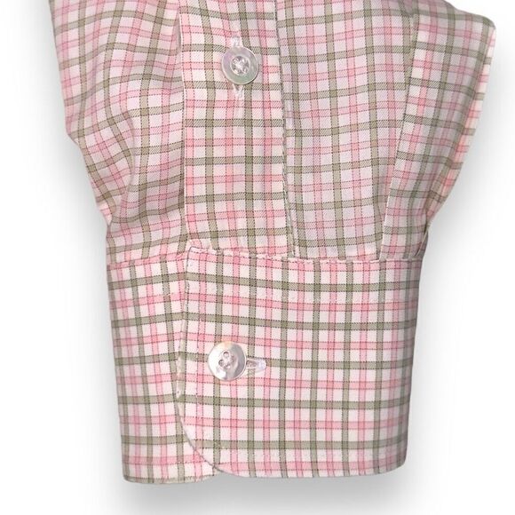 Gitman Brothers Pink & Green Allini Fabric Dress Shirt 17 - Picture 6 of 9